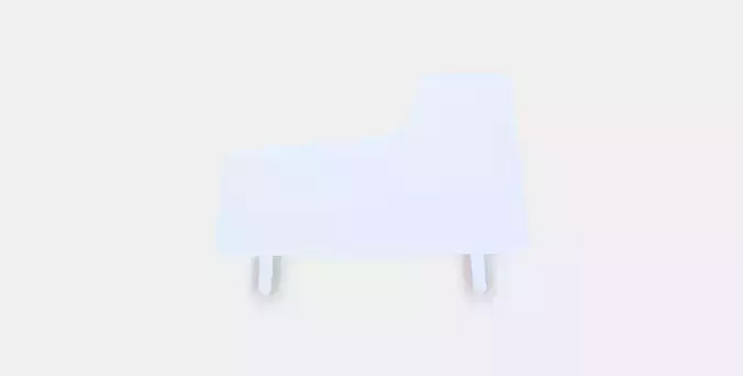BEKANT Corner desk left sit-stand 2 Low-poly 3D model