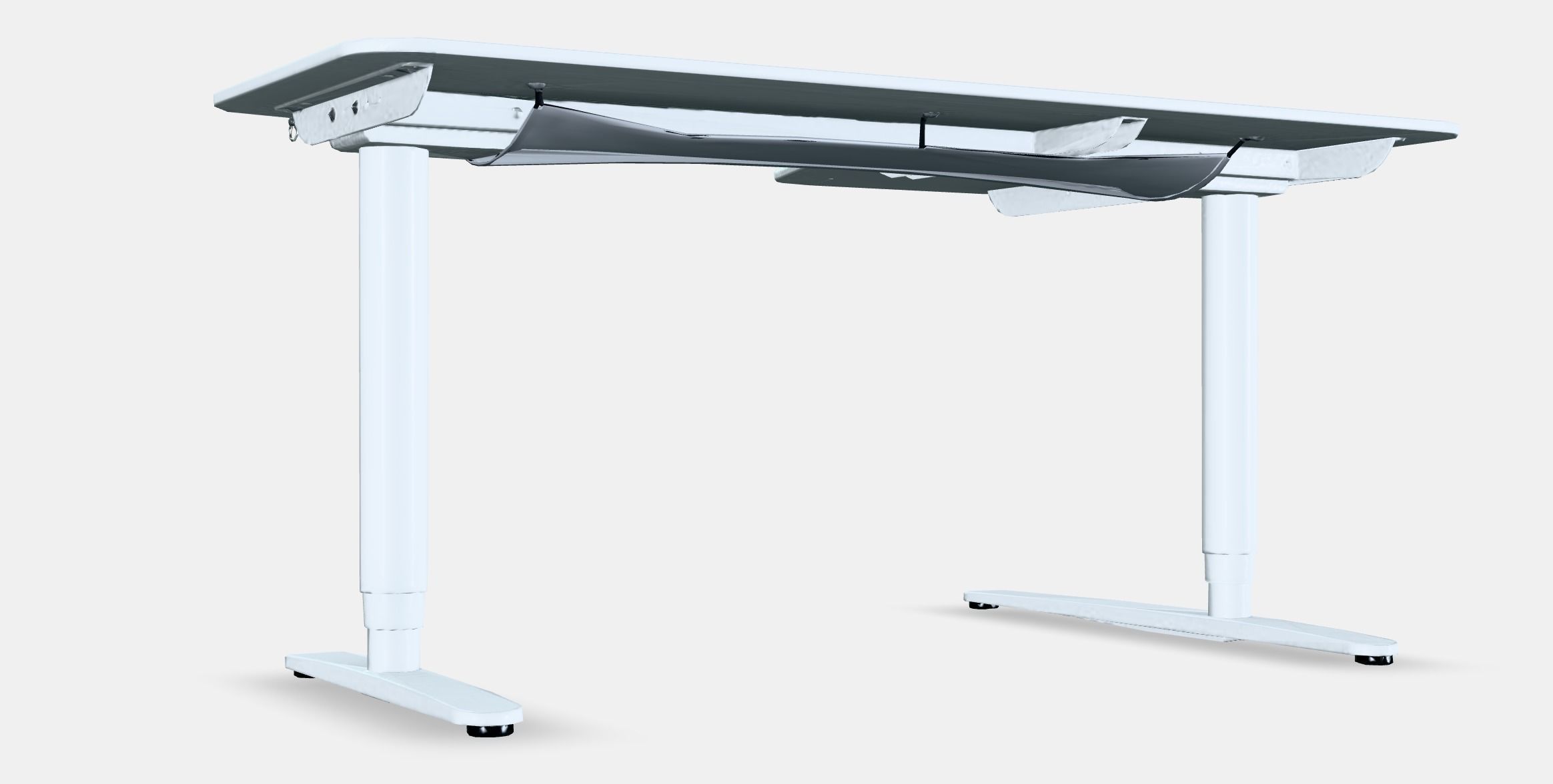 BEKANT Corner desk left sit-stand 2 Low-poly 3D model_3