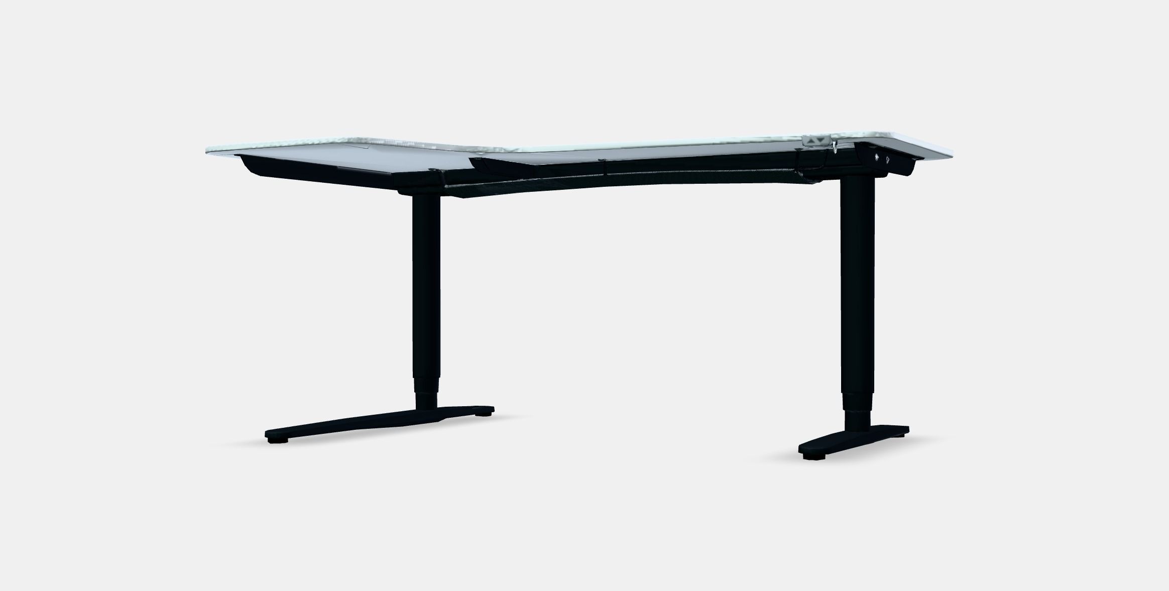 BEKANT Corner desk left sit-stand 3 Low-poly 3D model_13