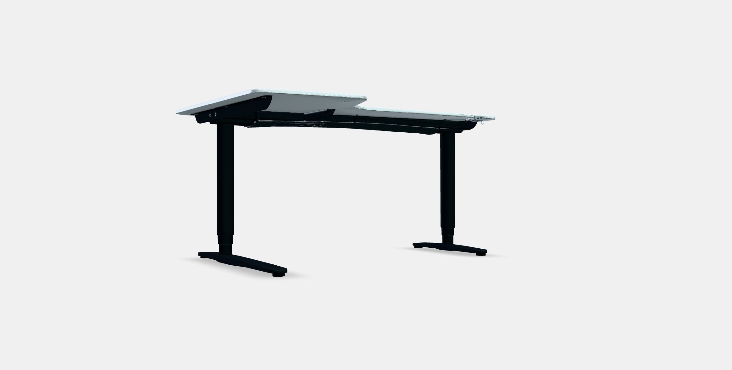 BEKANT Corner desk left sit-stand 3 Low-poly 3D model_9