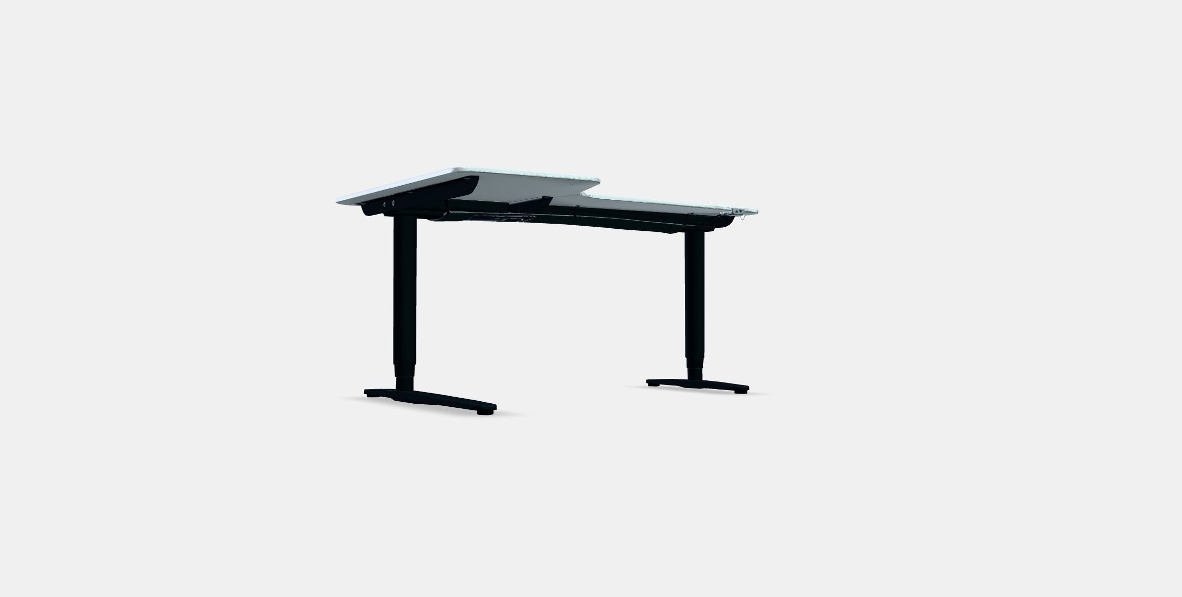 BEKANT Corner desk left sit-stand 3 Low-poly 3D model_3