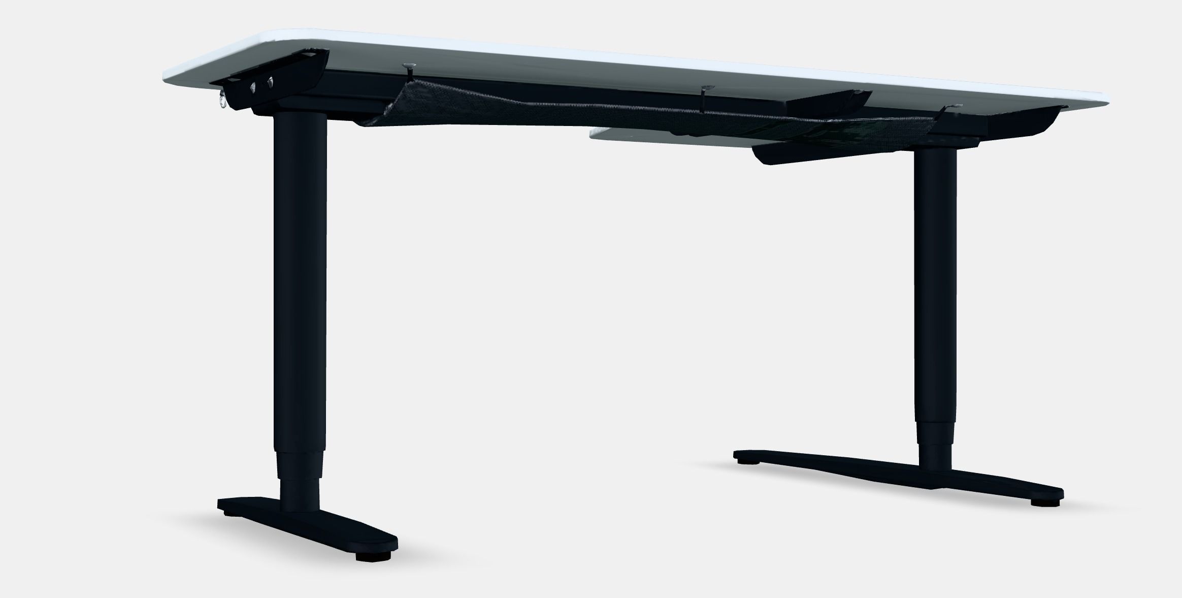 BEKANT Corner desk left sit-stand 3 Low-poly 3D model_2