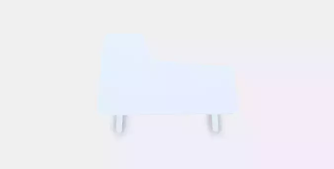 BEKANT Corner desk right sit-stand Low-poly 3D model