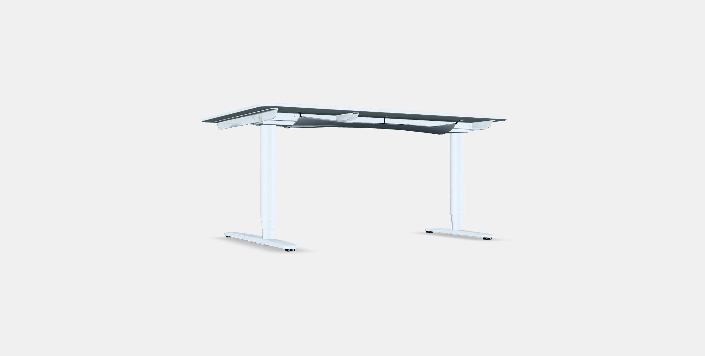 BEKANT Corner desk right sit-stand Low-poly 3D model_16