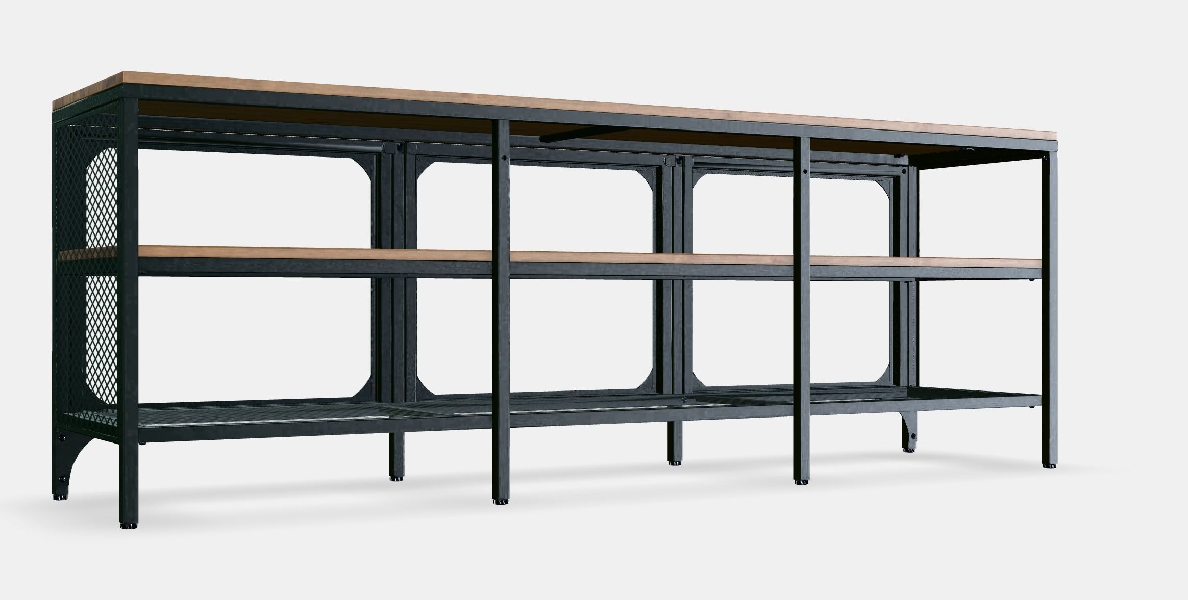 FJALLBO TV bench Low-poly 3D model_3