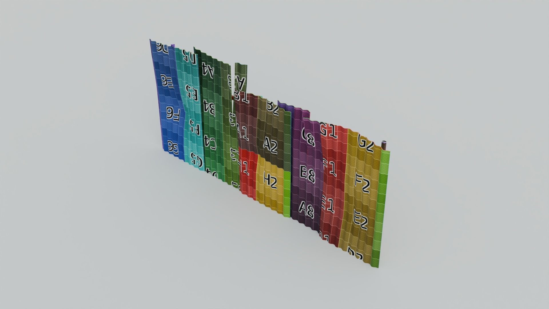 Metal Fence with 4K Textures Low-poly 3D model_3