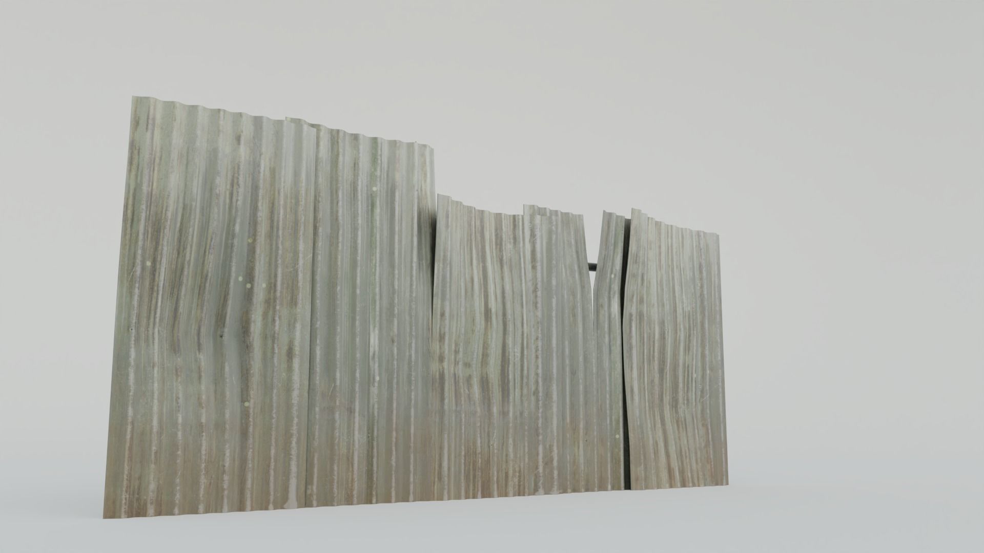 Metal Fence with 4K Textures Low-poly 3D model_10