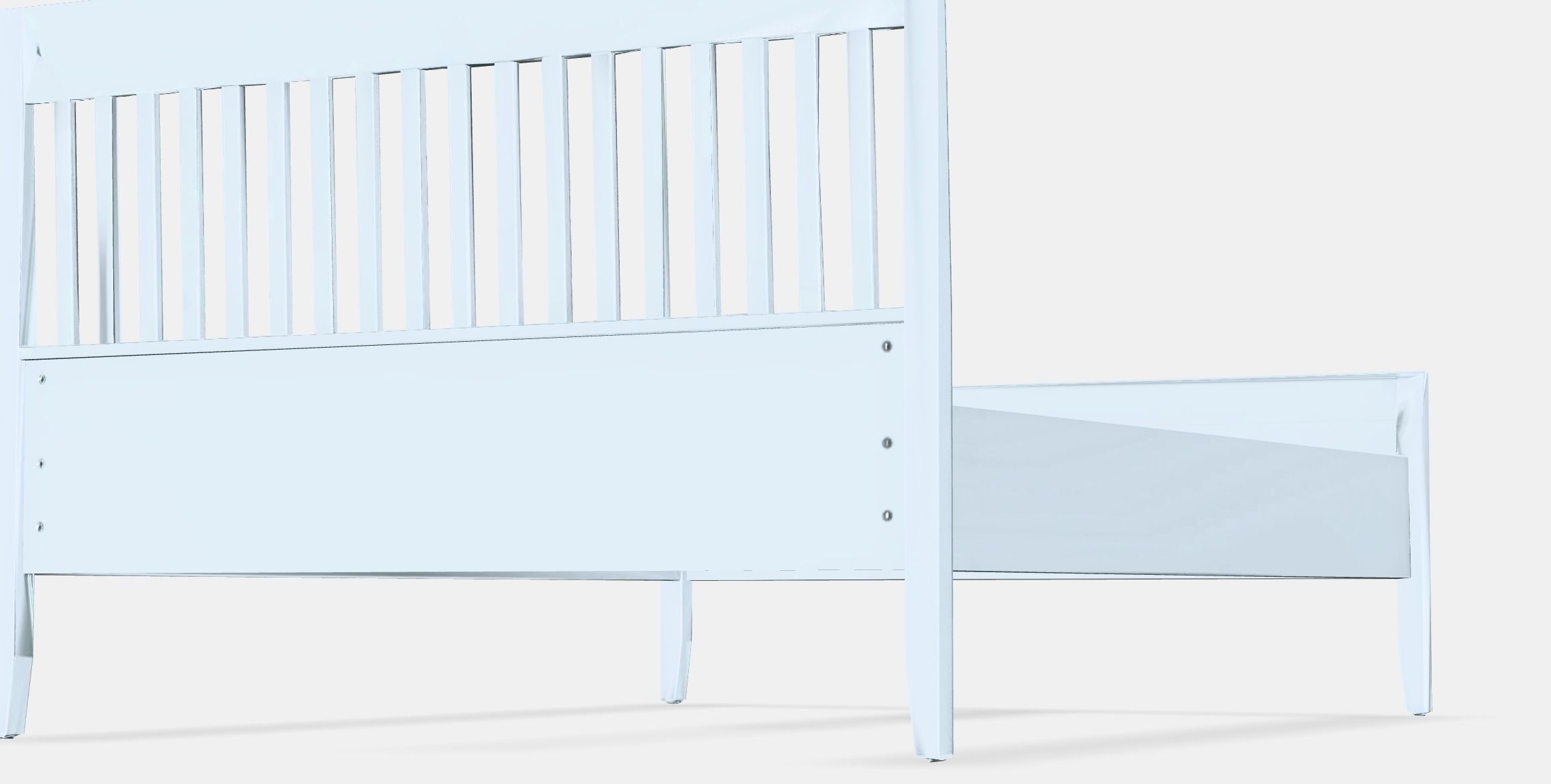IDANAS Bed frame 2 Low-poly 3D model_4