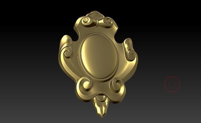 pattern CNC gold-plated sculpted wooden frame pattern 3D model  3D model