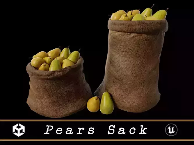 Pears Sacks Low-poly 3D model Pears Sacks Low-poly 3D model