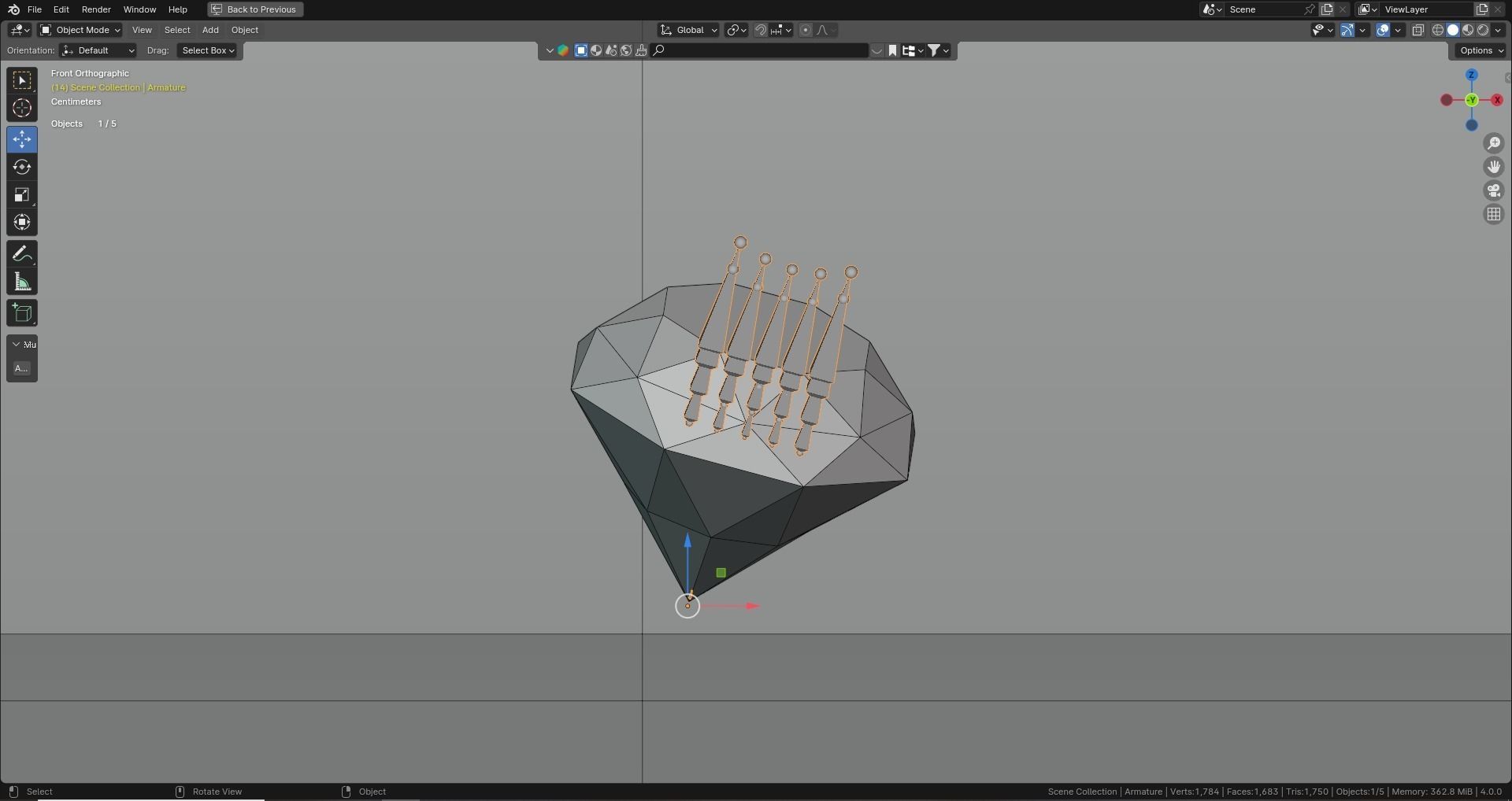 Low poly - Stylized Game Items - Diamond Low-poly 3D model_8