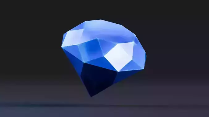 Low poly - Stylized Game Items - Diamond Low-poly 3D model