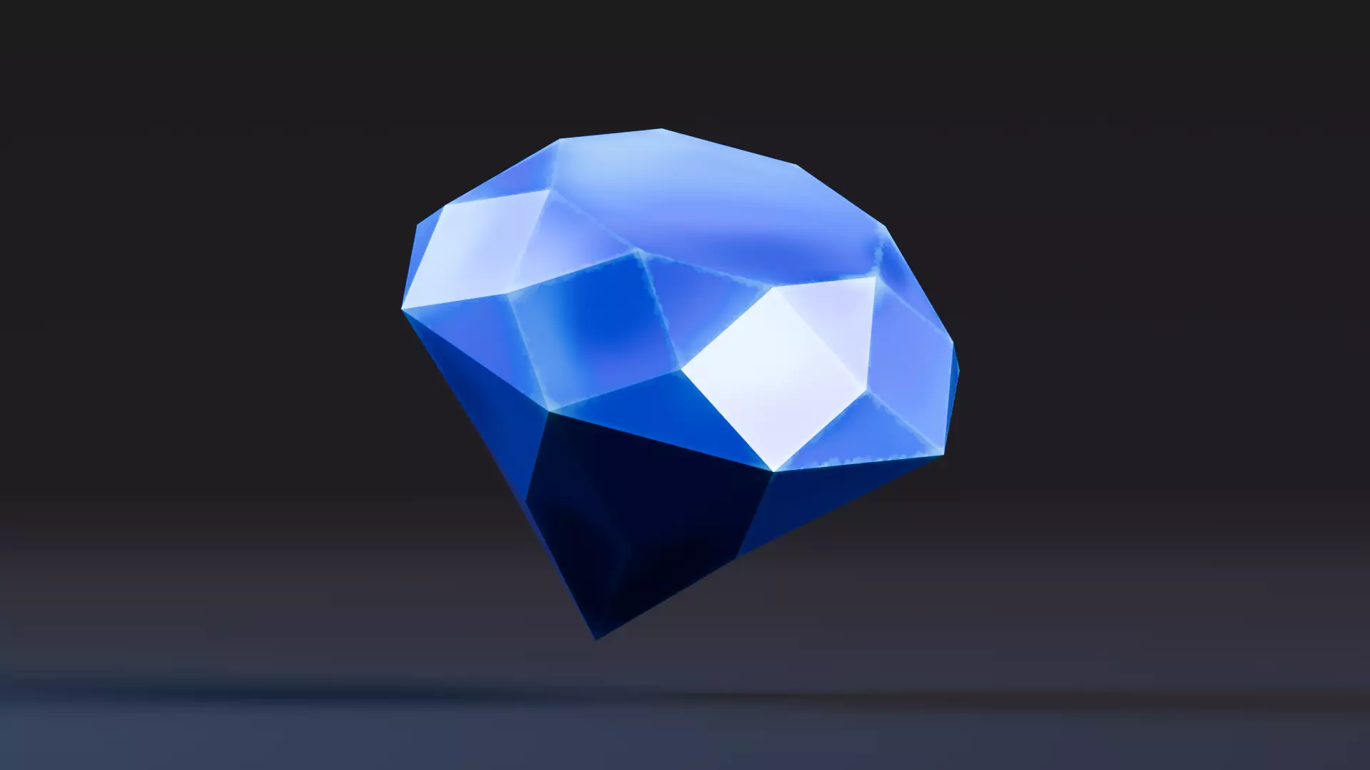 Low poly - Stylized Game Items - Diamond Low-poly 3D model_0