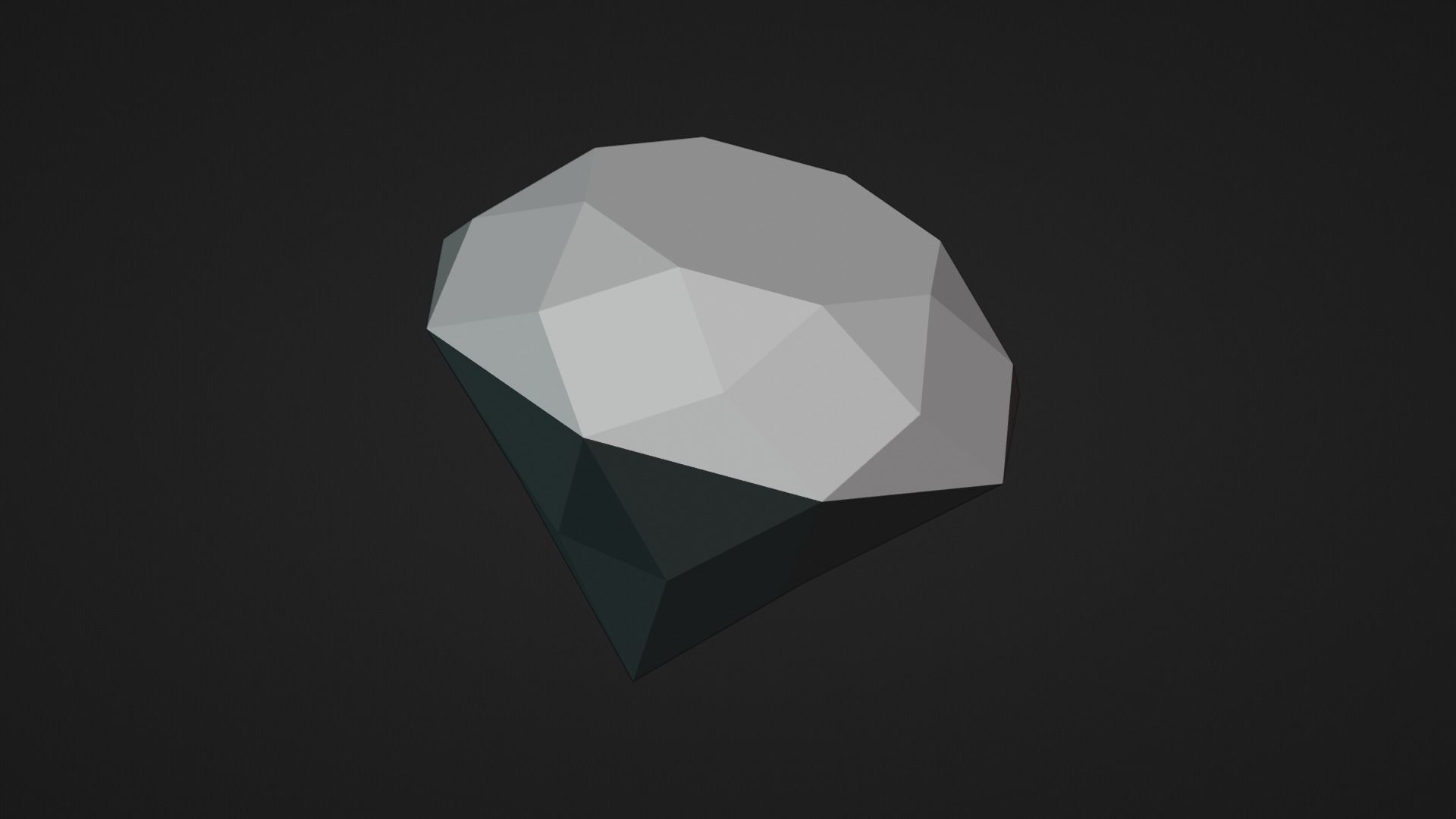 Low poly - Stylized Game Items - Diamond Low-poly 3D model_3
