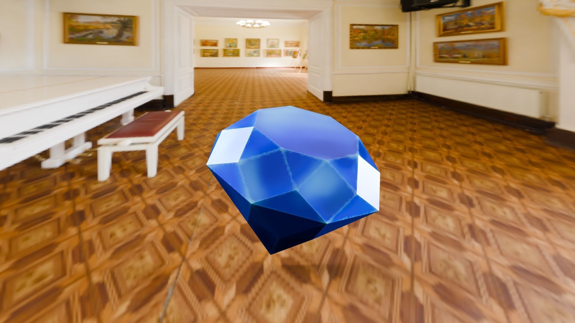 Low poly - Stylized Game Items - Diamond Low-poly 3D model_9