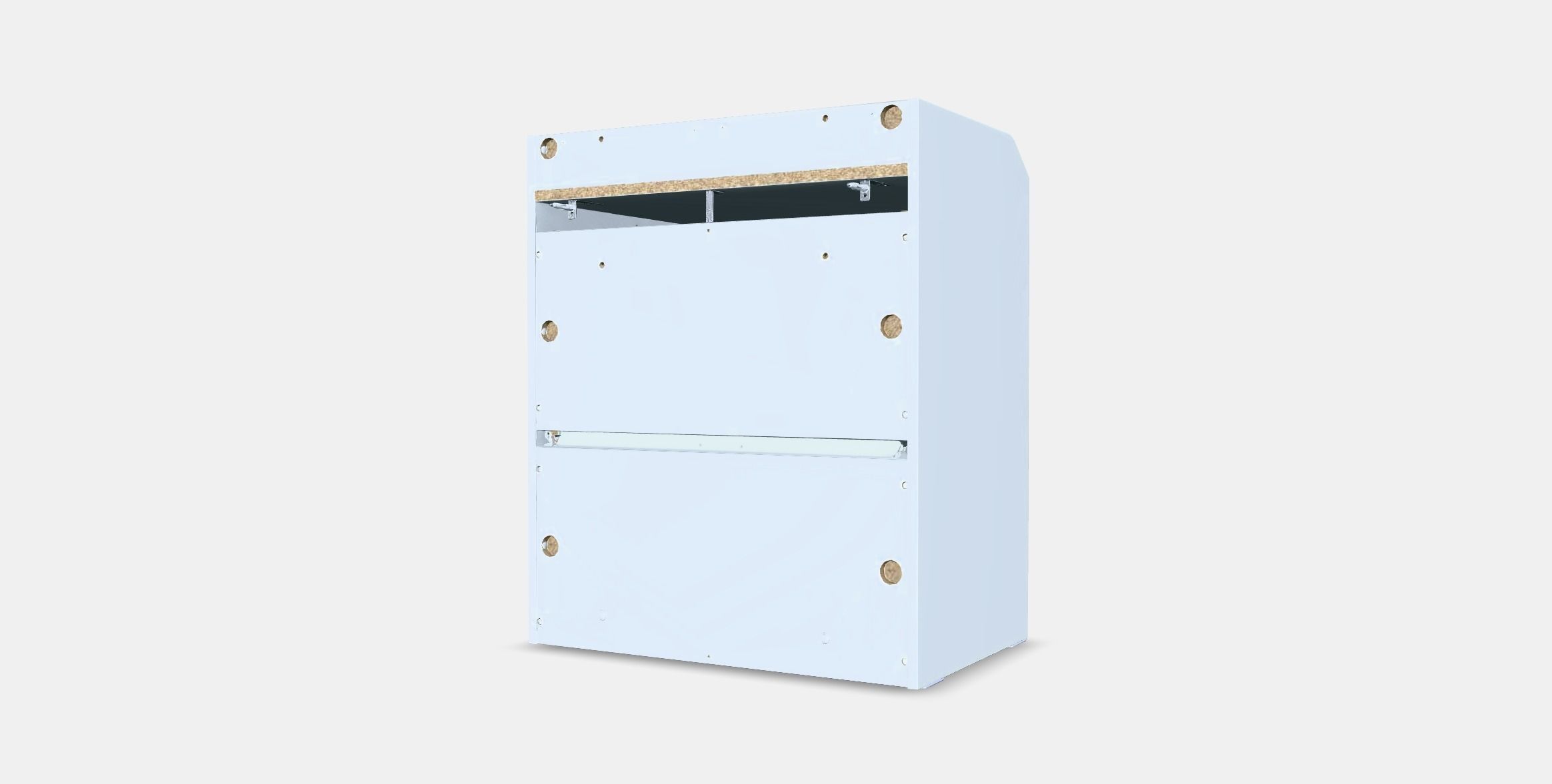 HAUGA Chest of 3 drawers Low-poly 3D model_5