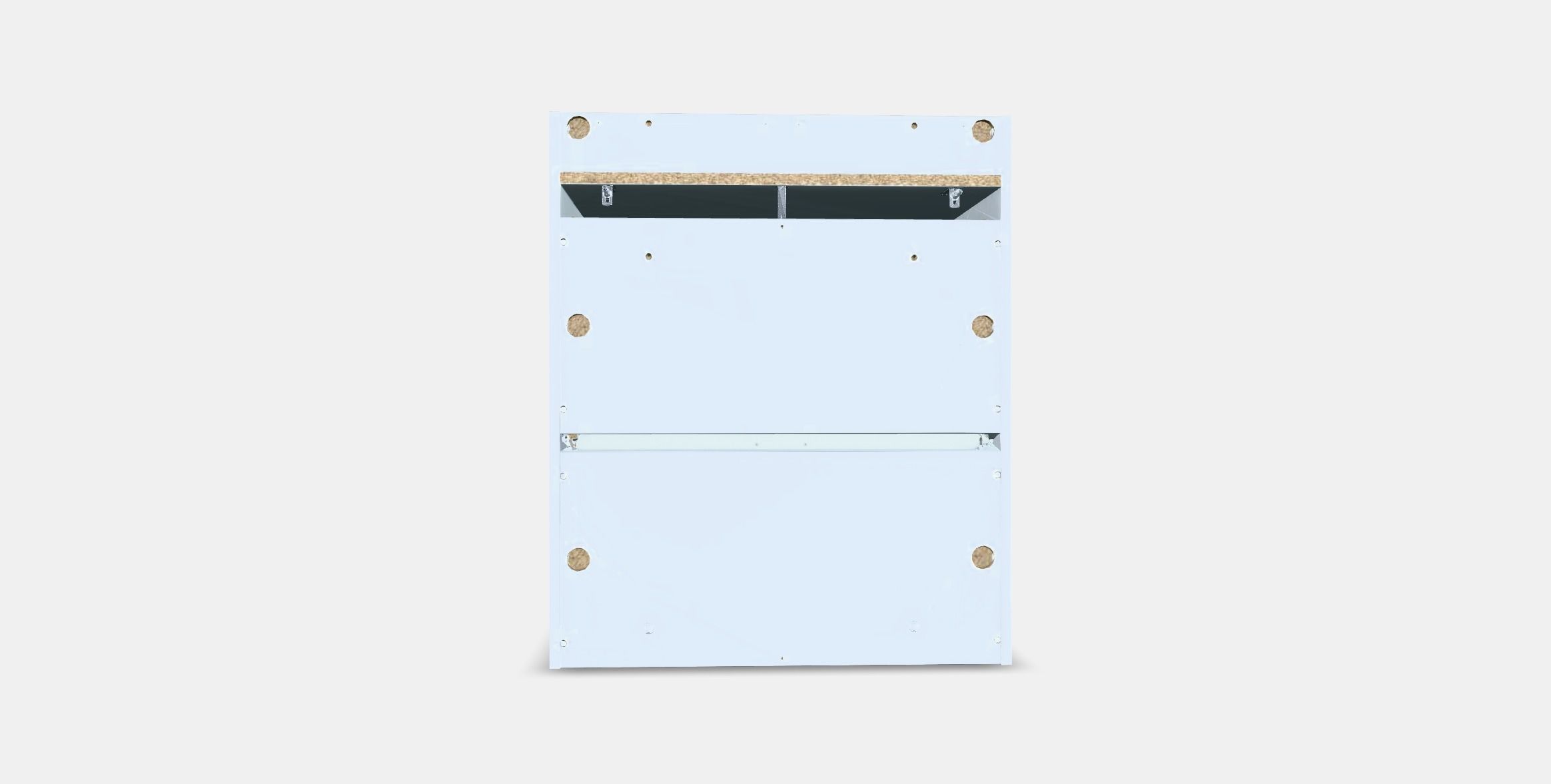 HAUGA Chest of 3 drawers Low-poly 3D model_14