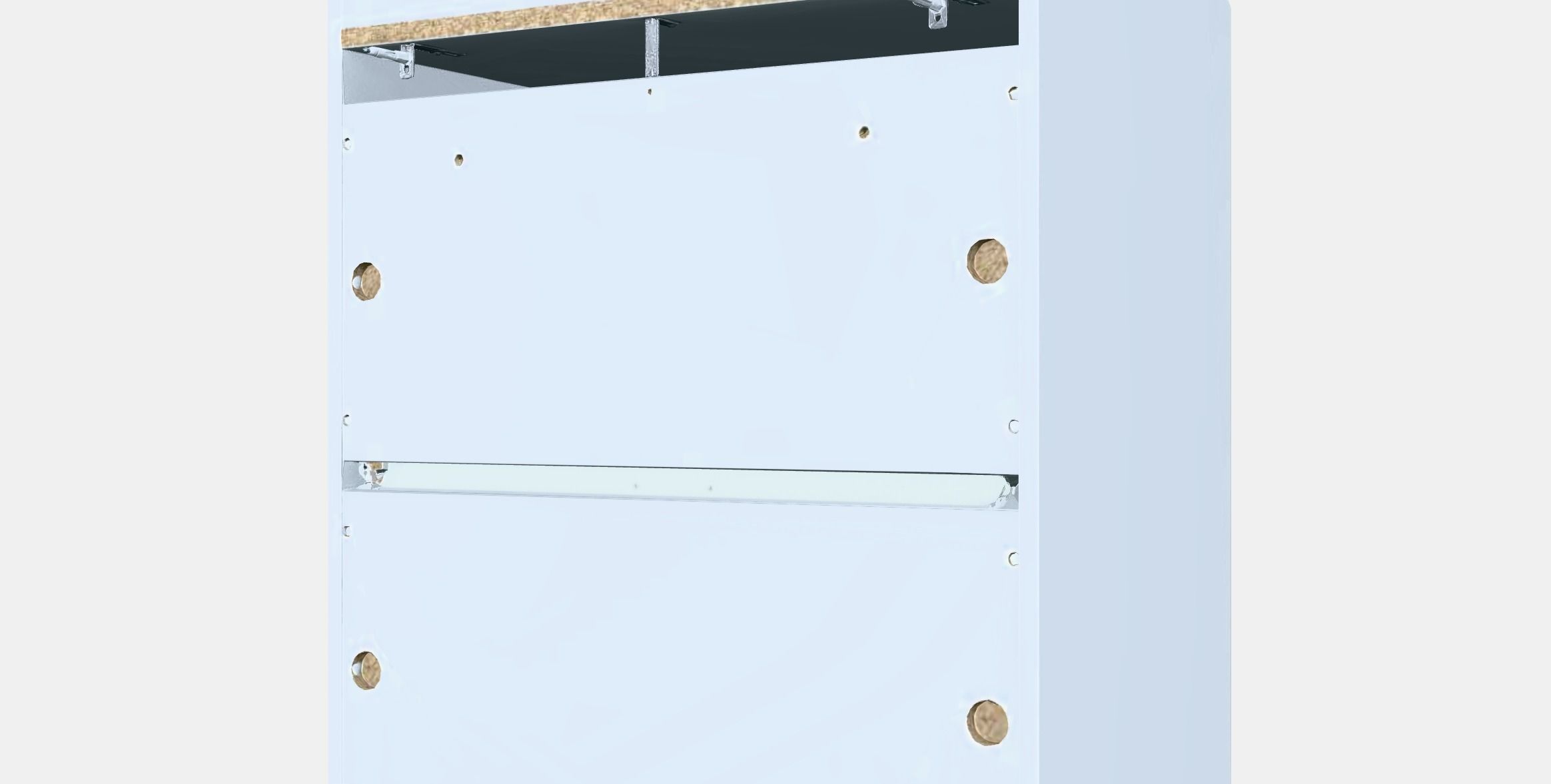 HAUGA Chest of 3 drawers Low-poly 3D model_6