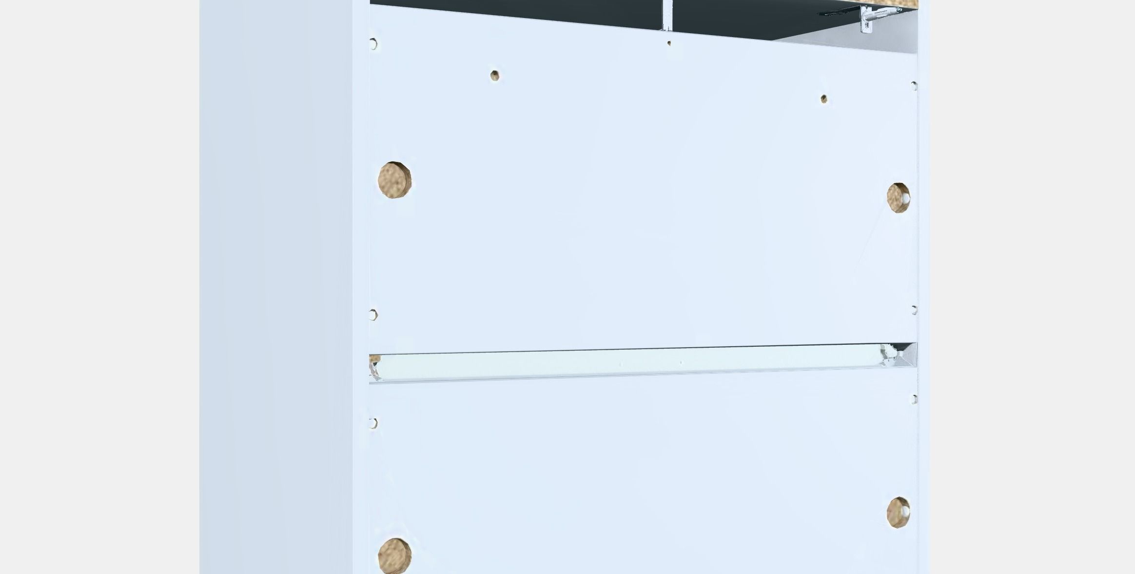 HAUGA Chest of 3 drawers Low-poly 3D model_2