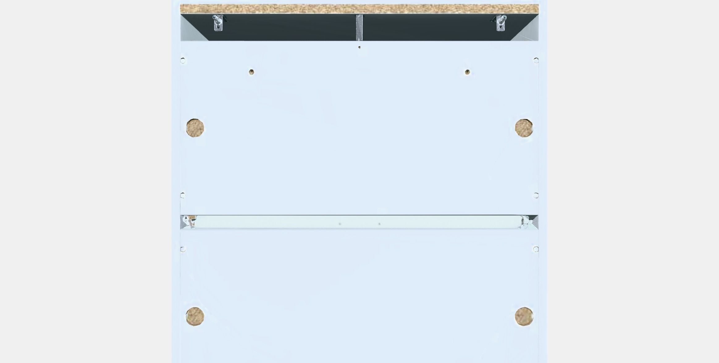 HAUGA Chest of 3 drawers Low-poly 3D model_15