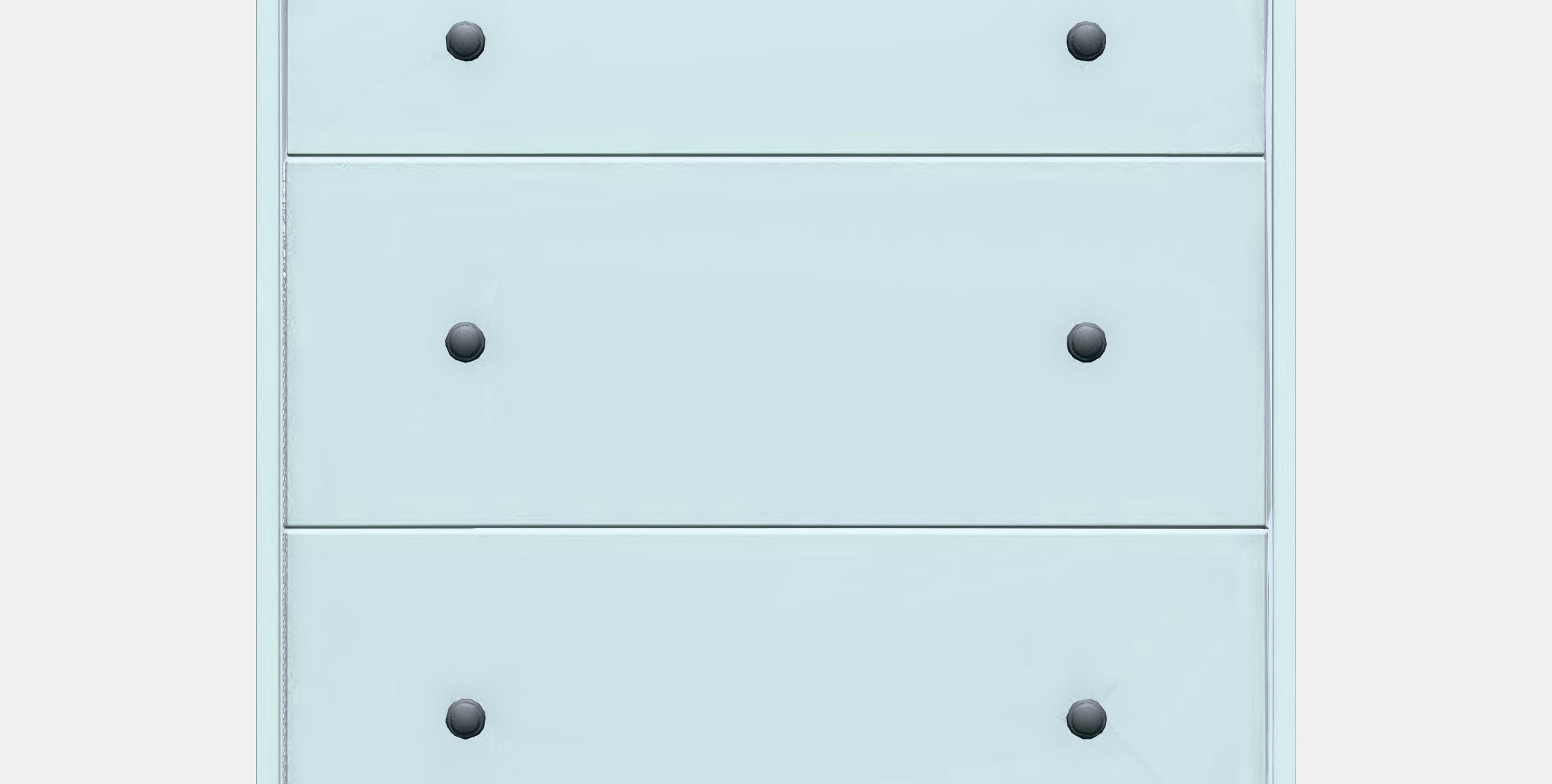 HAUGA Chest of 3 drawers Low-poly 3D model_11