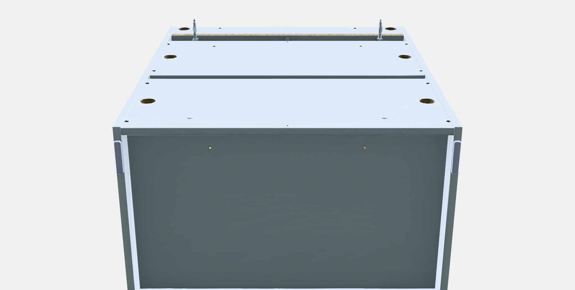 HAUGA Chest of 3 drawers Low-poly 3D model_8