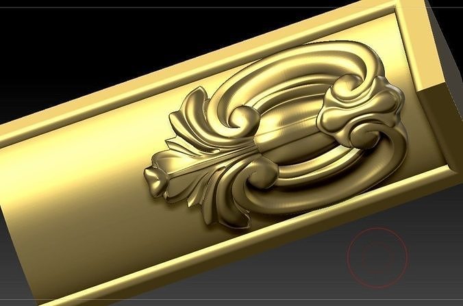 pattern CNC gold-plated sculpted wooden frame pattern 3D model  3D model