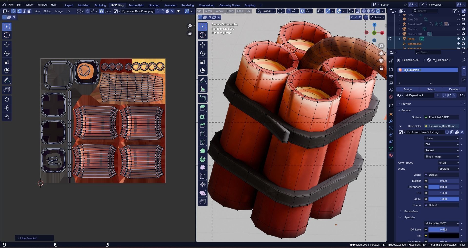 Low poly - Stylized Game Items  - Dynamite Low-poly 3D model_5