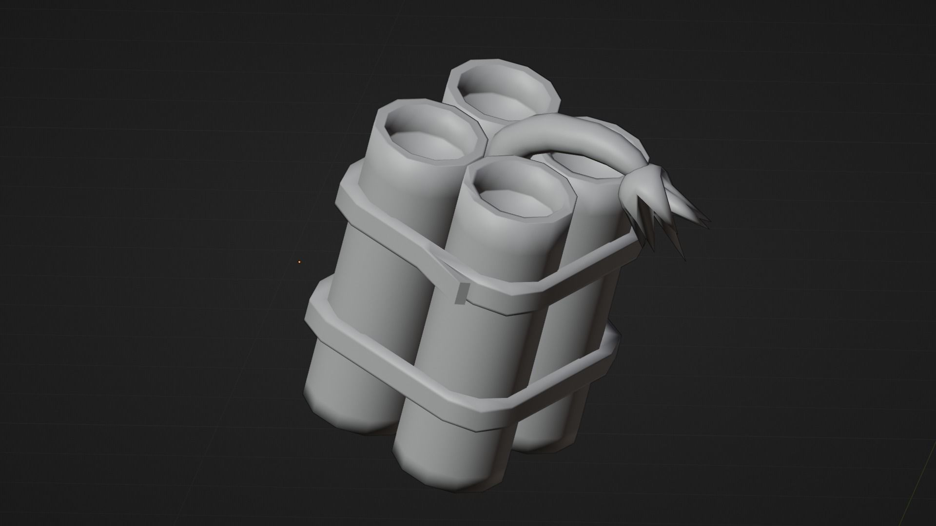 Low poly - Stylized Game Items  - Dynamite Low-poly 3D model_3