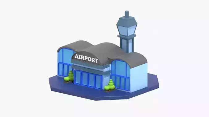 Airport 3D Illustration