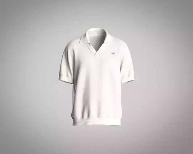 Mens textured Knit Polo Shirt with Short Sleeve