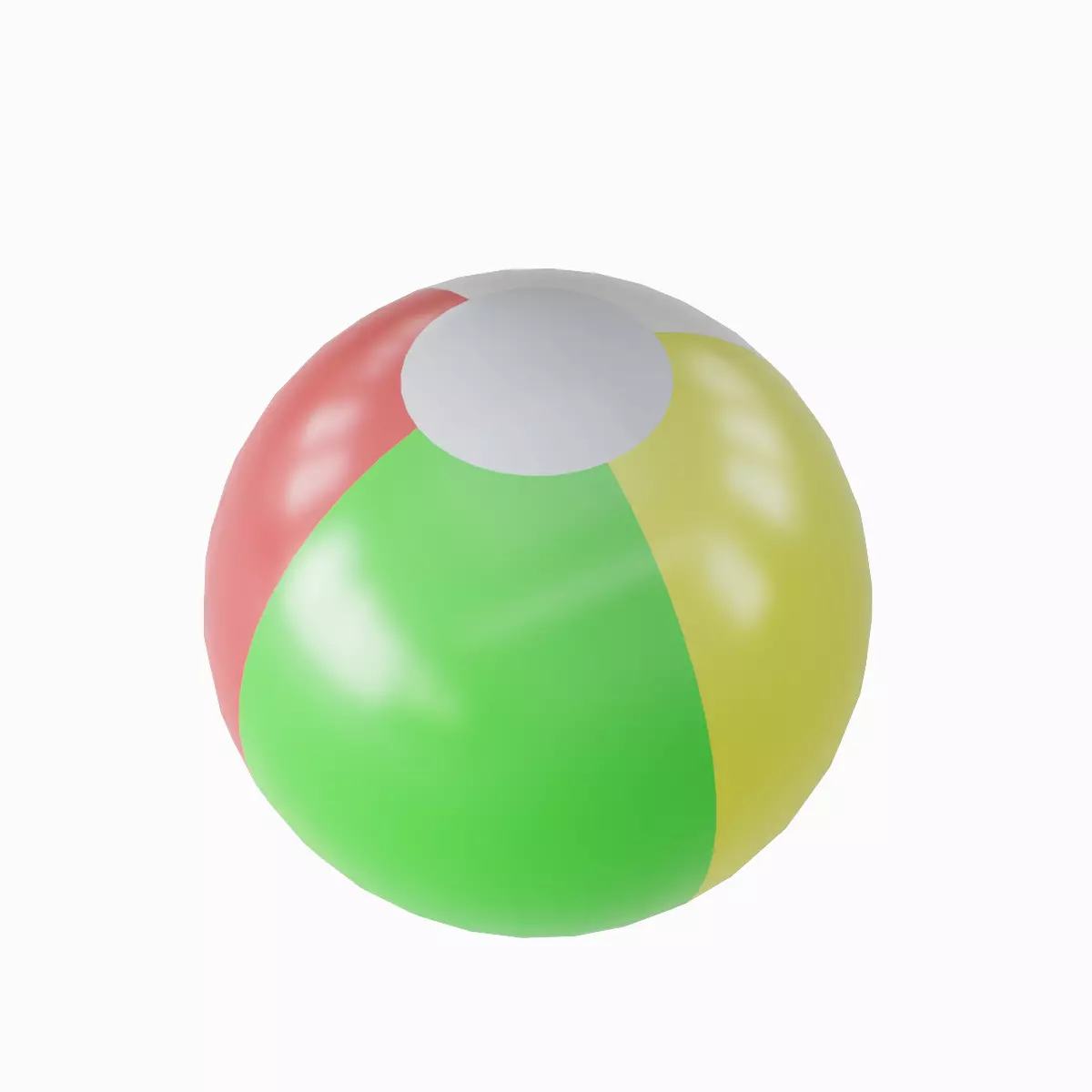 Beach Ball 01 Low-poly 3D model_0