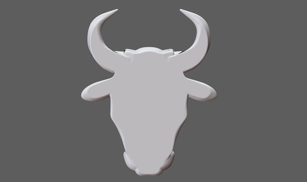 Bull Head for 3D Printing and CNC Milling Carving 3D print model_5