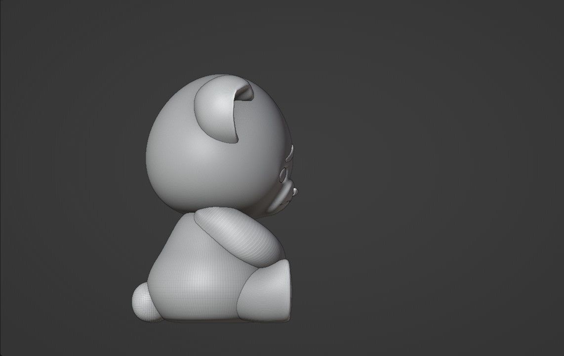 unhappy bear 3D print model_3