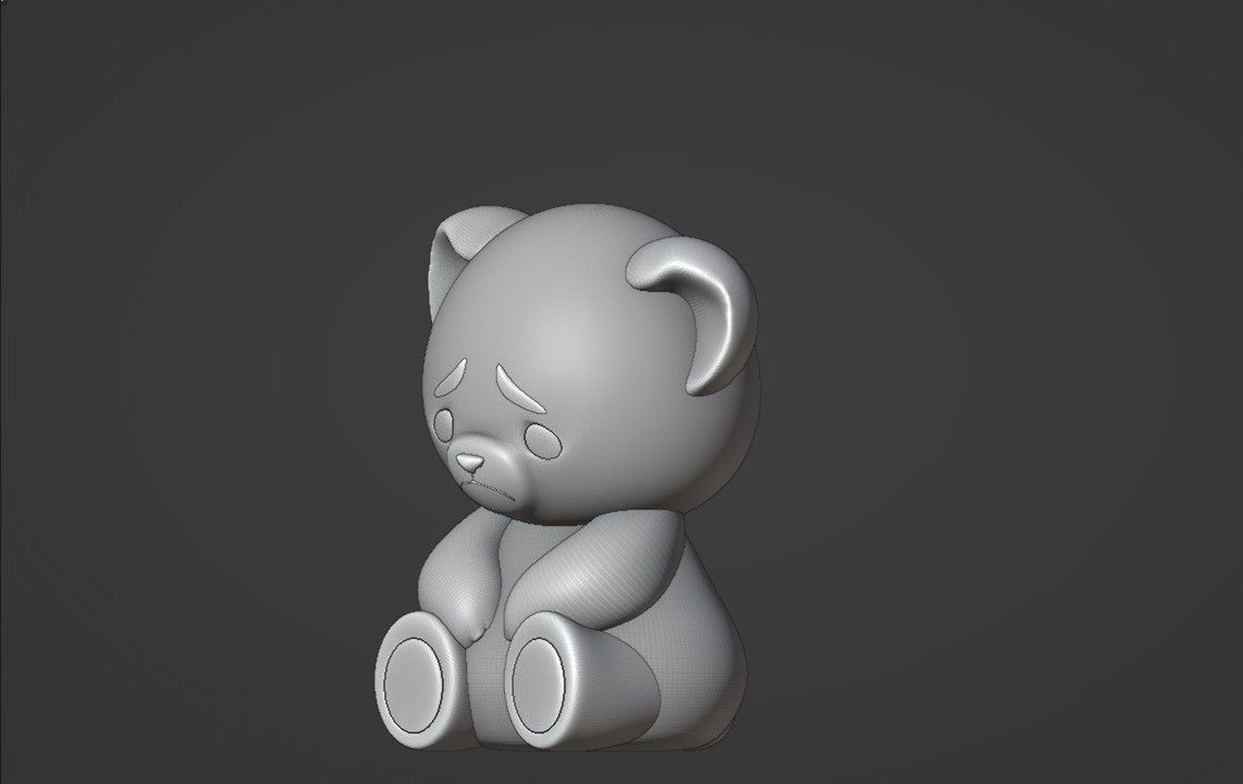 unhappy bear 3D print model_6
