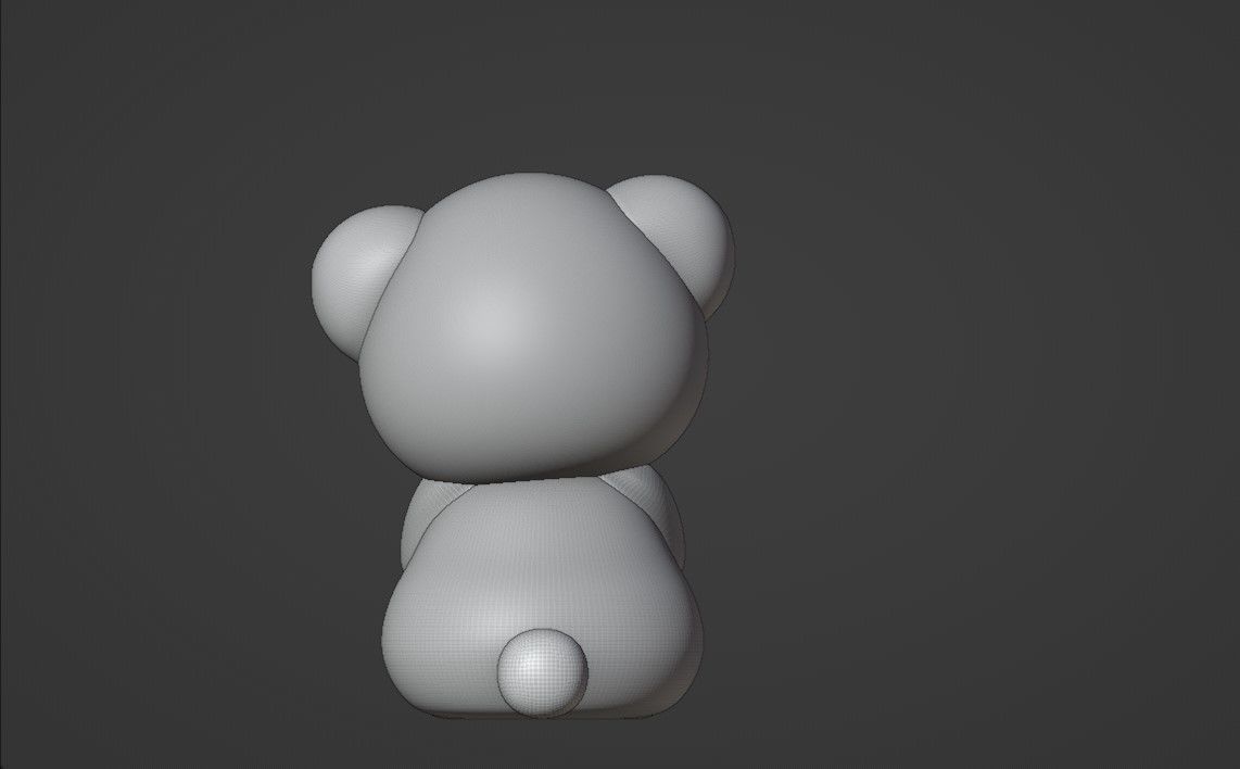 unhappy bear 3D print model_4