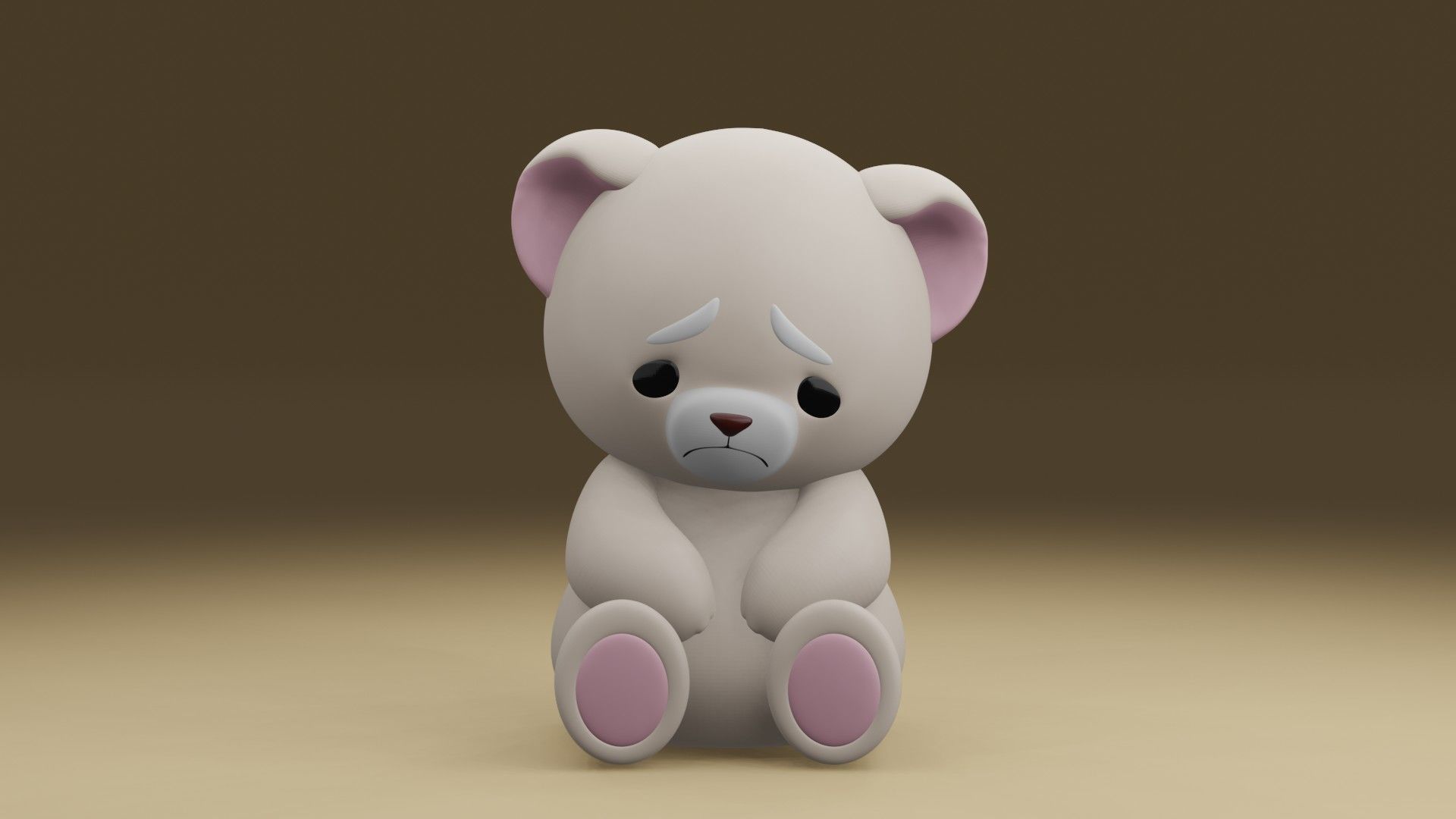 unhappy bear 3D print model_7