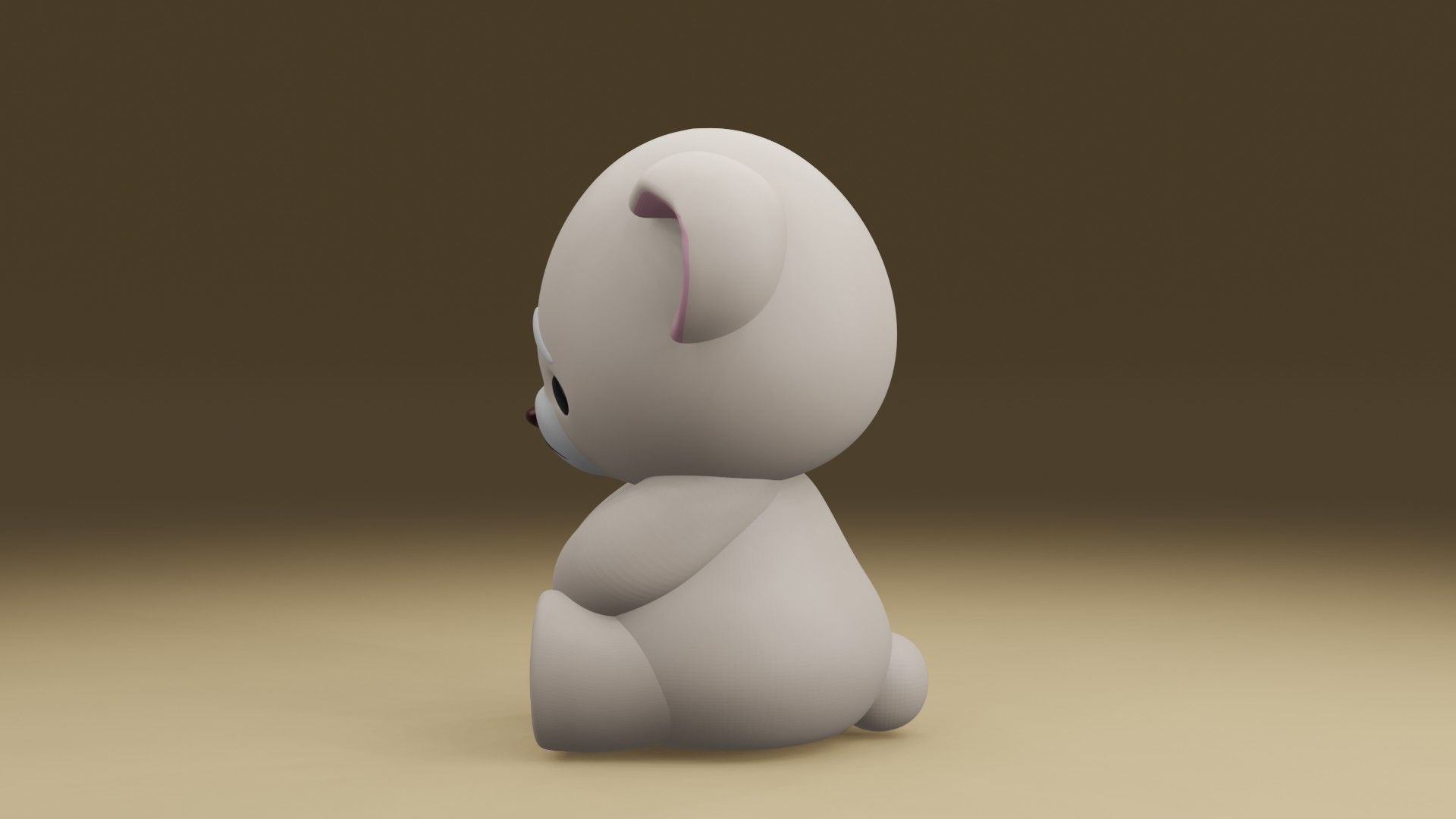 unhappy bear 3D print model_13