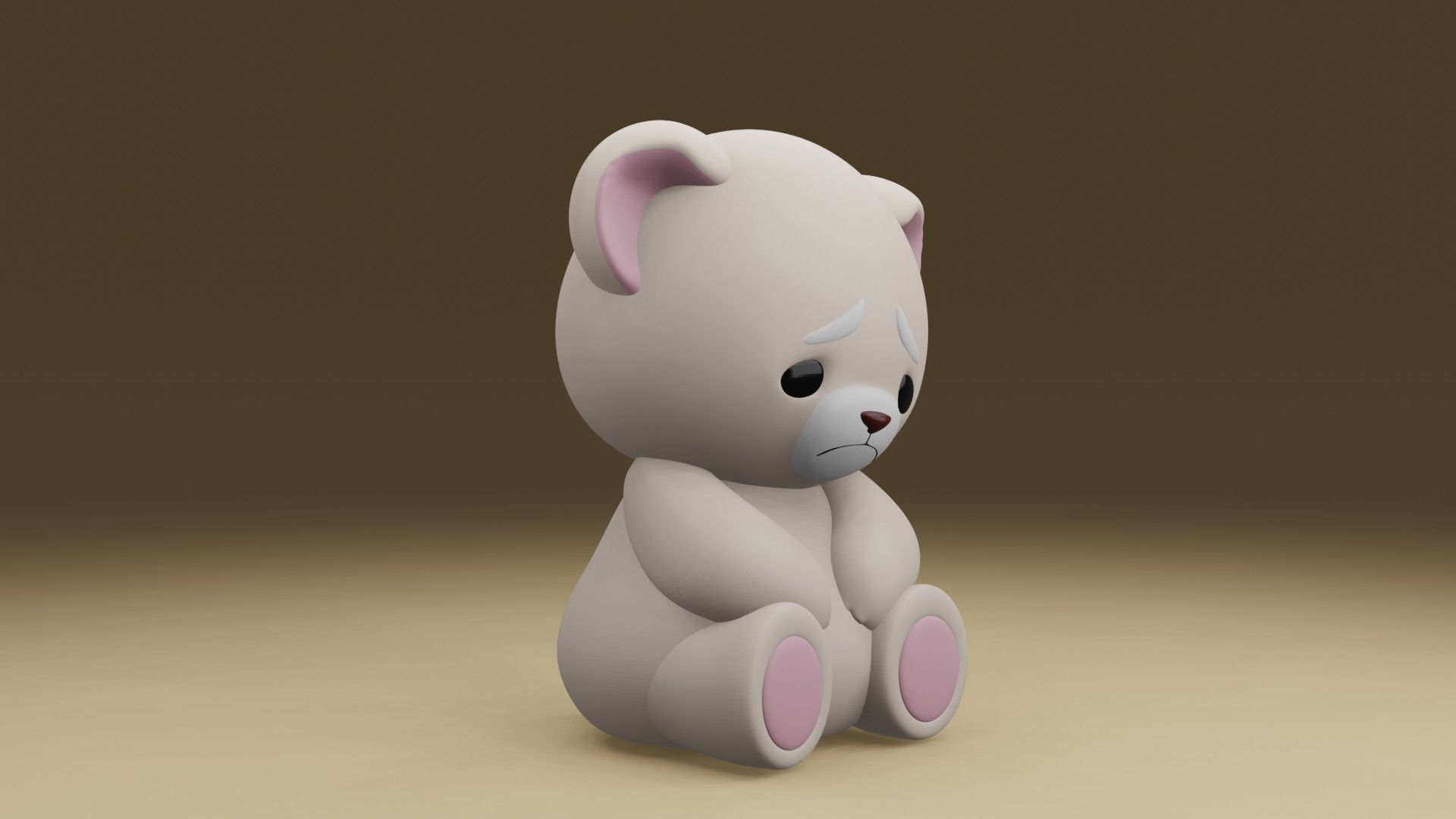 unhappy bear 3D print model_8