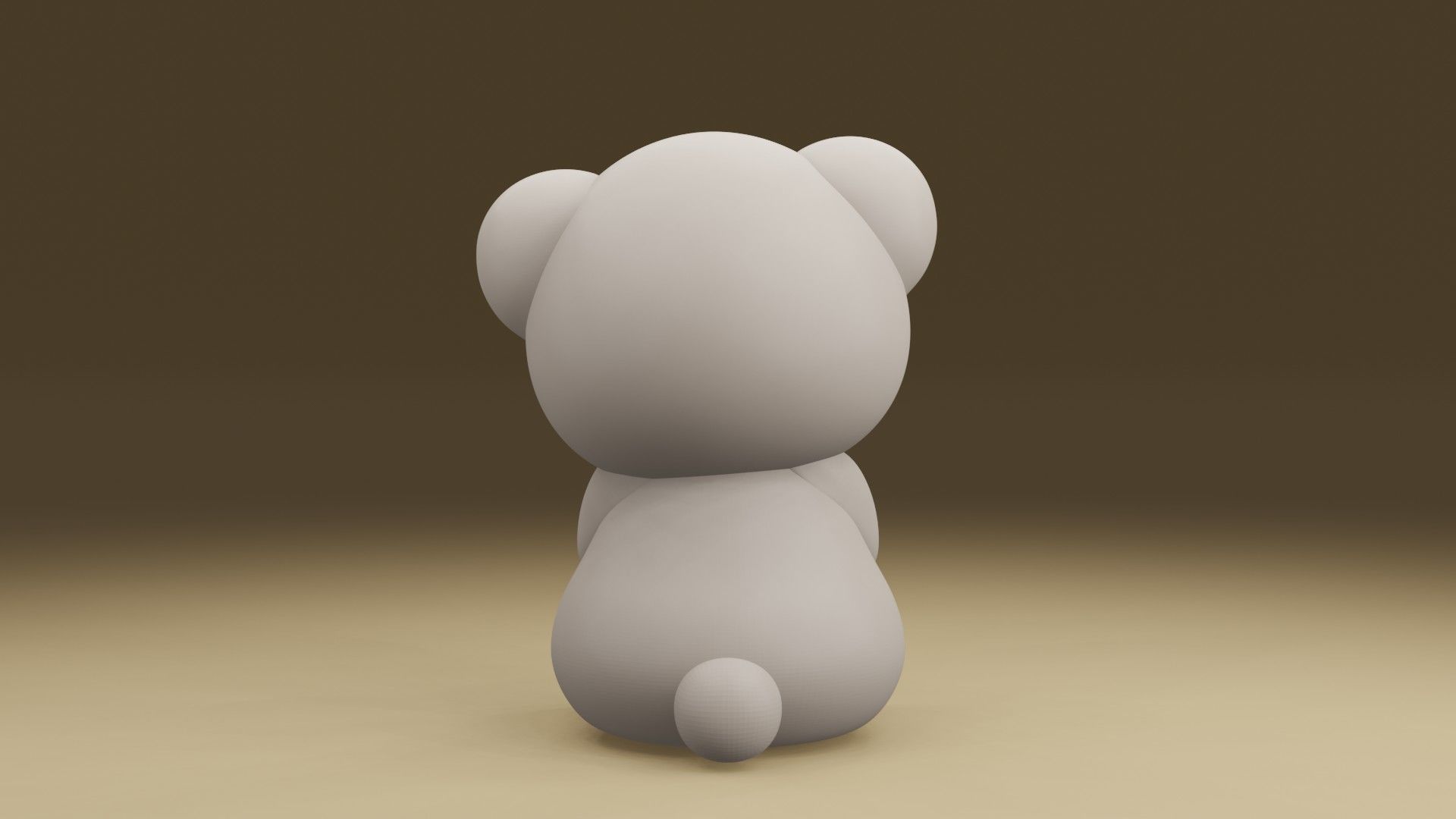 unhappy bear 3D print model_11