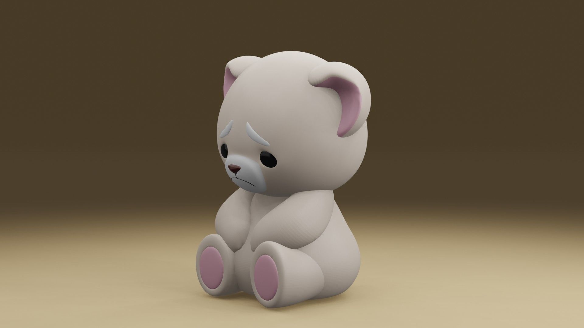 unhappy bear 3D print model_14