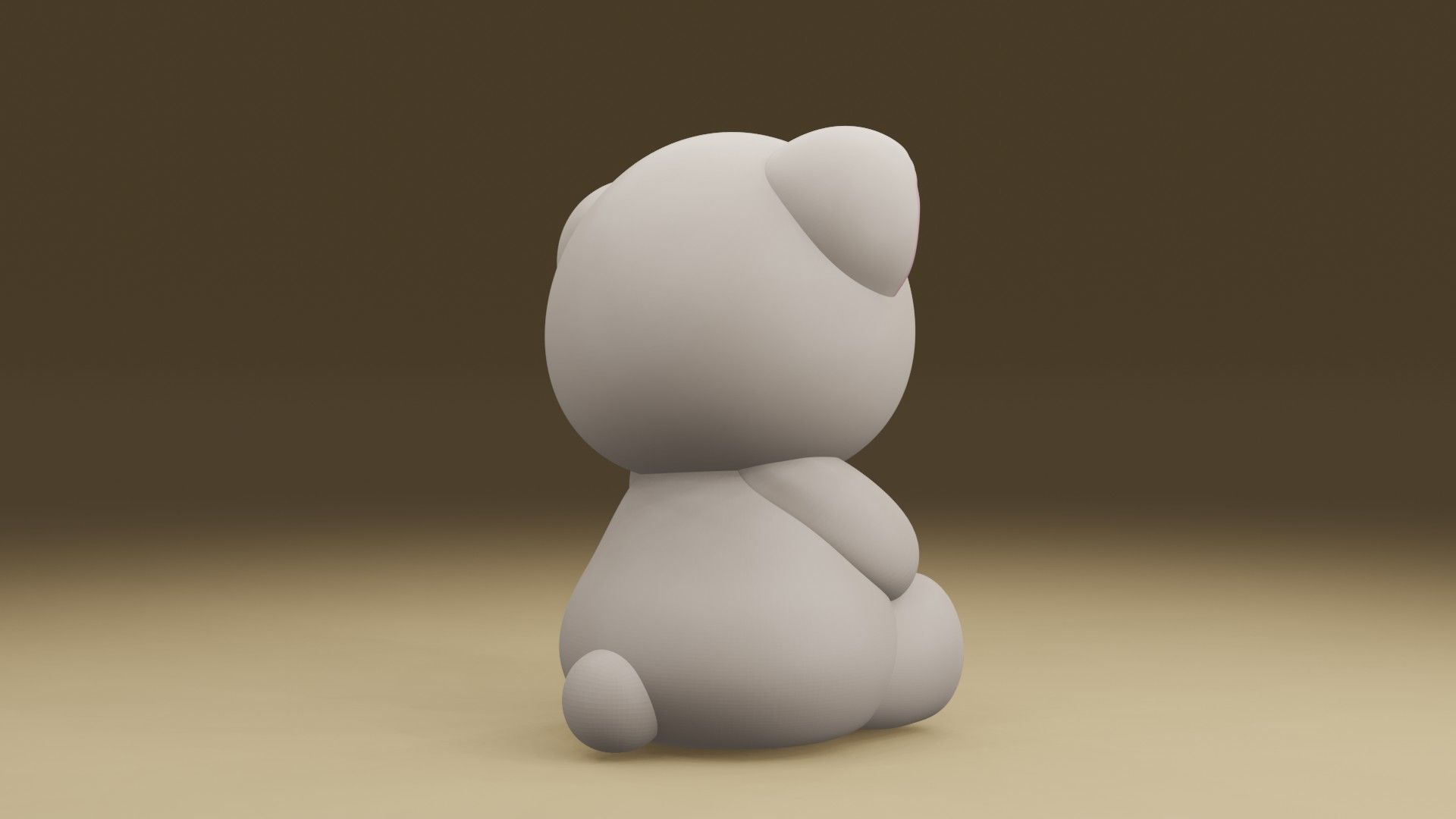 unhappy bear 3D print model_10