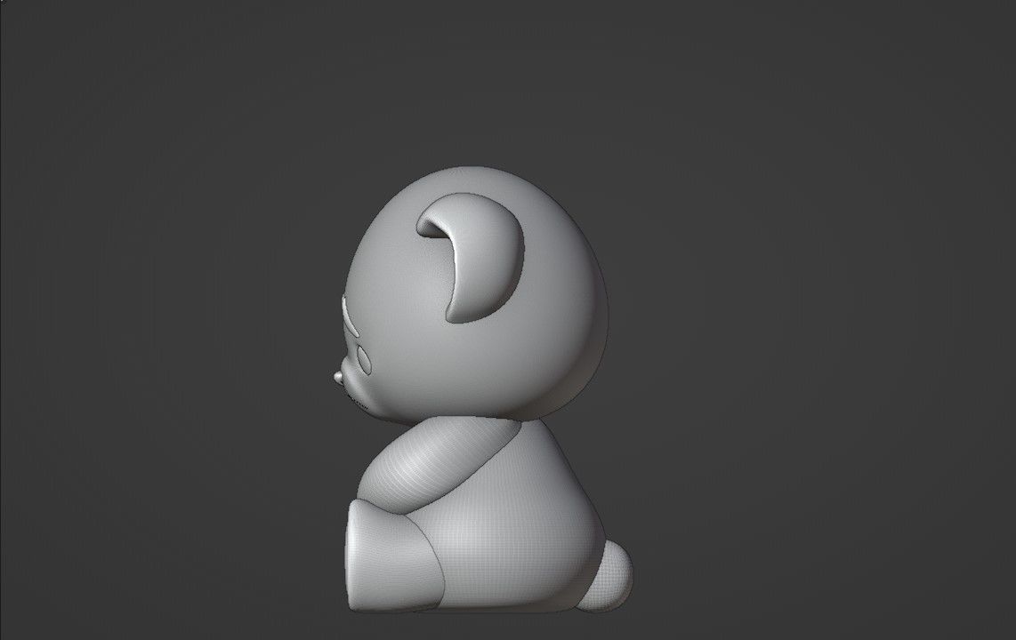 unhappy bear 3D print model_5