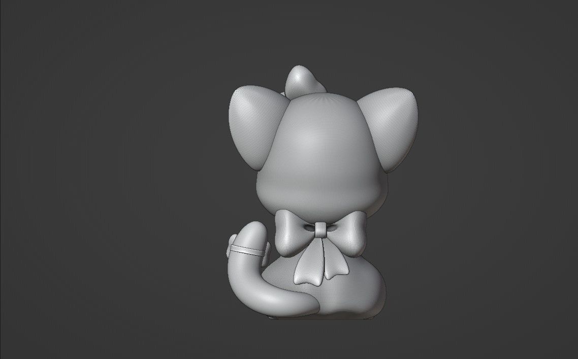 happy cat 3D print model_4