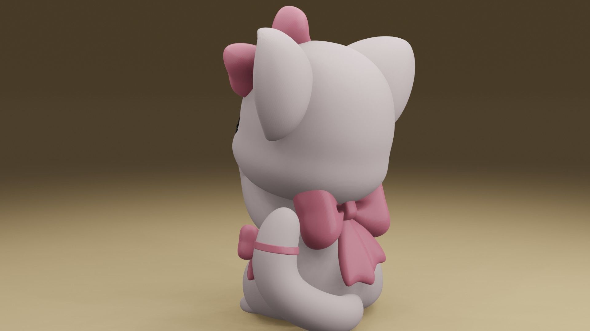 happy cat 3D print model_12