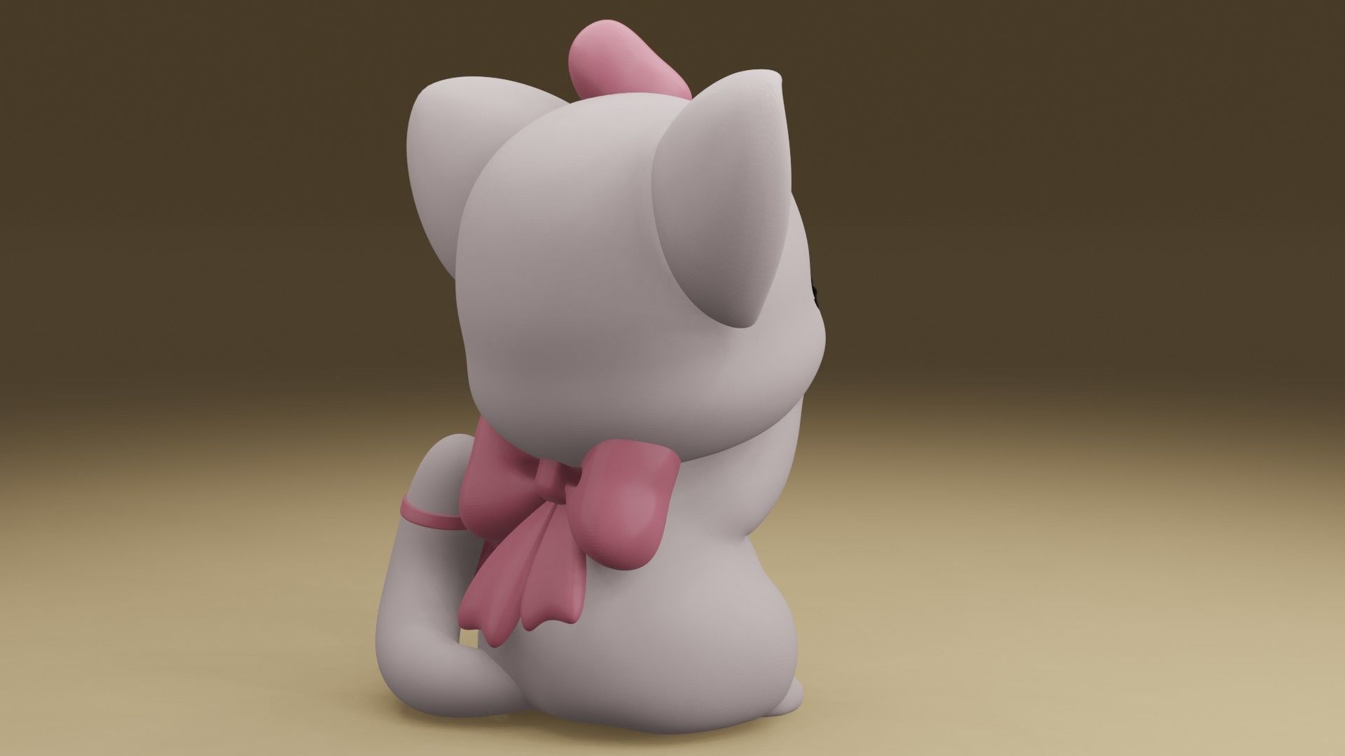 happy cat 3D print model_10