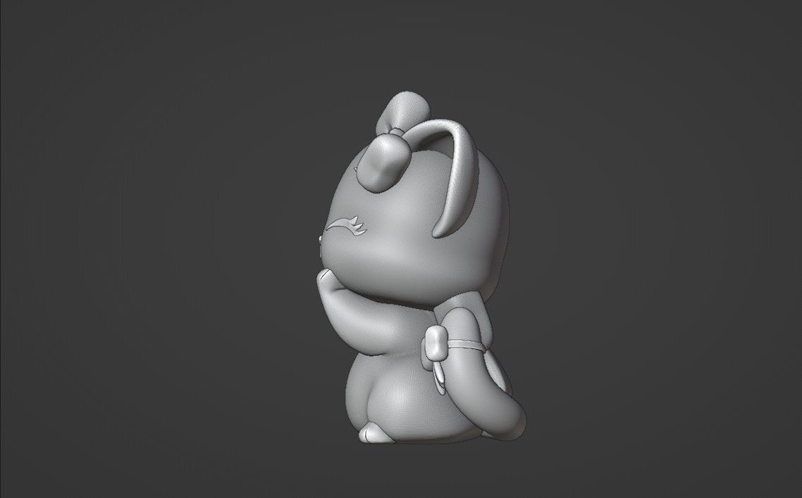 happy cat 3D print model_5