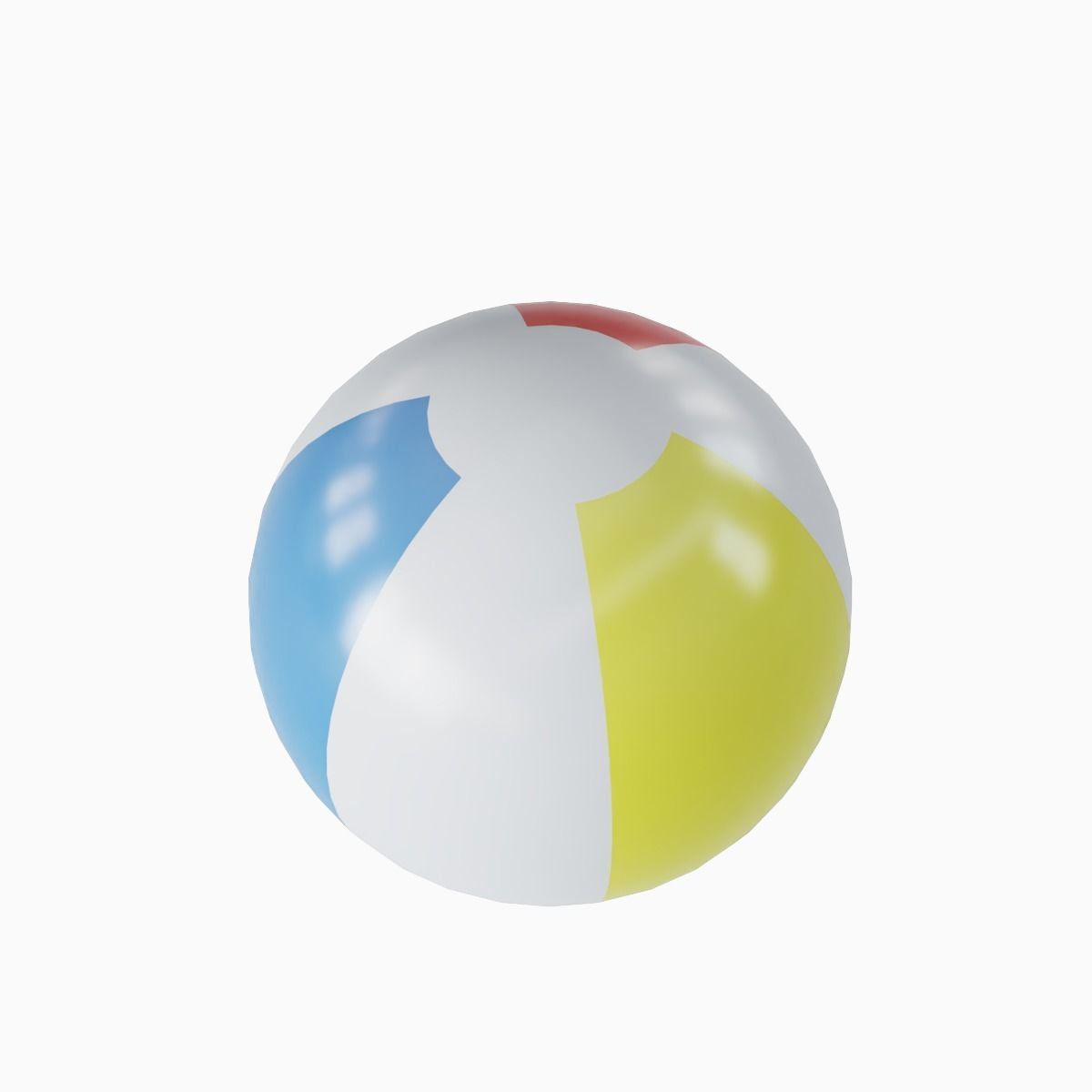 Beach Ball 02 Low-poly 3D model_1