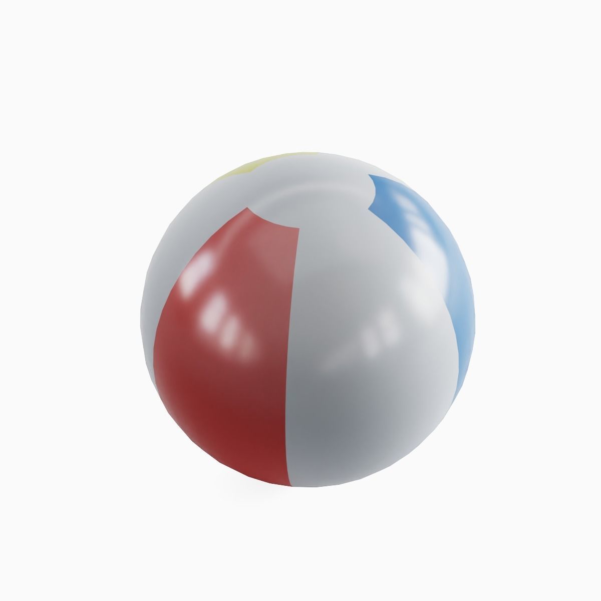 Beach Ball 02 Low-poly 3D model_4
