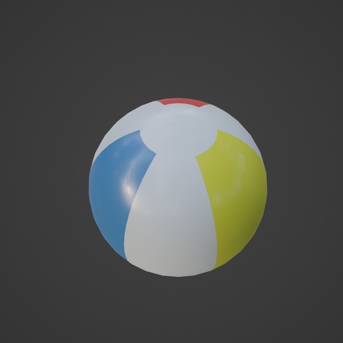 Beach Ball 02 Low-poly 3D model_6